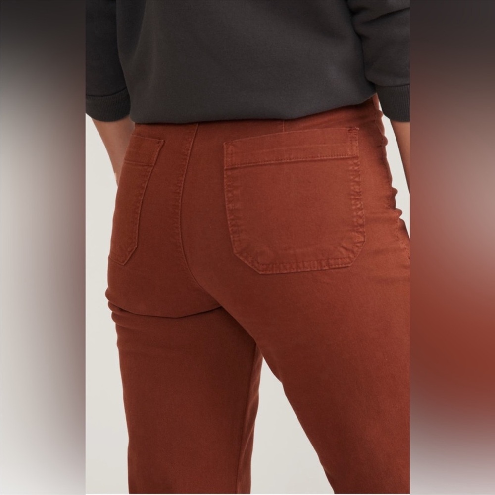 Marine Layer Bridget Twill Flare Pants in Tortoise Shell 6 - Picture 2 of 10
